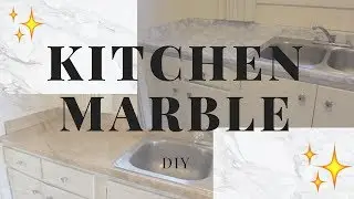 KITCHEN TRANSFORMATION MARBLE DIY!
