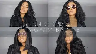 4 WIGS UNDER $50 | INSTAGRAM BADDIE HAIR EDITION | SAMSBEAUTY| COLLAB