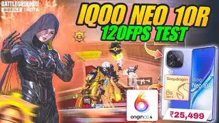 🔥iQOO Neo 10R BGMI Test After 752MB Update 😱 | OriginOS 6 FPS & Lag Test