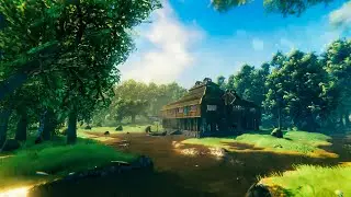 Large Stone House with Pool | VALHEIM
