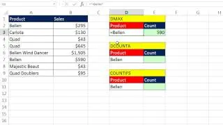 Excel Magic Trick 1214: How To Enter Text Criteria Into Excel Database Functions