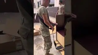 Army Work Smarter Not Harder: Genius Way to Move Things #militaryshorts #usarmy #funtime #shortviral