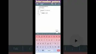 Print number pattern programming in c language #shorts #programmer