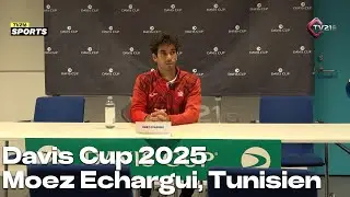 Davis Cup 2025 | Moez Echargui efter segern mot Leo Borg | 4K