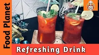 Refreshing Drink For Summer | Strawberry Iftar Drink | Food Planet |