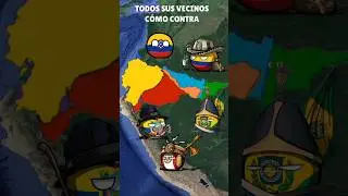 ECUADOR DIVIDIDO #countryballs #mapa #historia #guerra #ecuador #historia