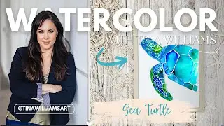 Watercolor Sea Turtle with only TWO Colors | Beginner Level
