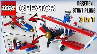 LEGO CREATOR - DAREDEVIL STUNT PLANE 3 IN 1 Speed Build (Set 31076 Instructions)