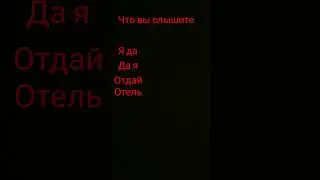 что вы слышите