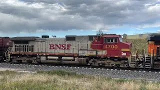 Rare BNSF 4700 Bonnet Trails on a SB Grain Train!
