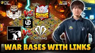 Top 8 Th14 Anti 3 Star War Bases With Links | J.X Tiger VS Team SECHS | VATANG VS Queen Walkers |