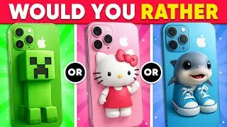 Would You Rather...? GREEN vs PINK vs BLUE Challenge 💚🎀💙 Daily Quiz