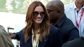 JULIA ROBERTS sbarca a VENEZIA: fan e fotografi scatenati all'arrivo della diva