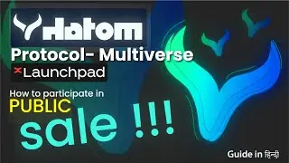 How to participate in Hatom protocol - MultiverseX Launchpad | 4-5x Gains opportunity!!!