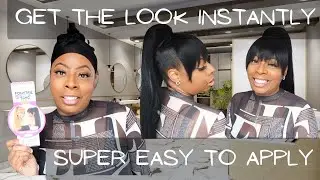 GET THE LOOK w/ Model Model YAKY STRAIGHT Ponytail and Blunt Bang
