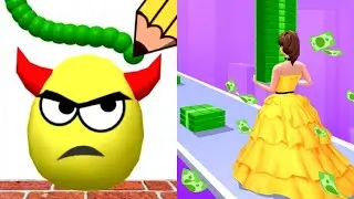 Draw to Smash vs Money Run 3D: Crazy Race - All Levels (IOS, Android)
