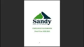Sandy City Employee Handbook Training 2020-2021