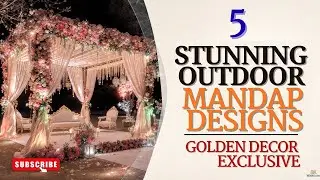 5 Stunning Outdoor Wedding Mandap Designs | Floral, Mirror | Golden Decor