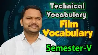 Technical Vocabulary Semester-V #technicalvocabulary #degreesem5english #filmvocabulary