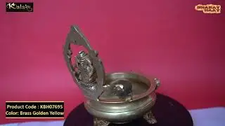 Kalarambh Brass Urli Bowl with Ganesha Ganesh Ganpati Idol for Home Pooja Mandir