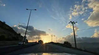 Peaceful Drive During The Sunset From Jerash To Amman, Jordan | Relaxing Driving Ambience