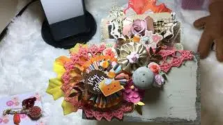 Altered memory dex box filled with embellishments