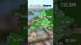 The population of European countries in 2100 #population #europe #mapping