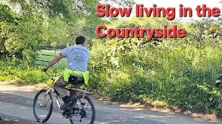 Simple living, cycling in the British countryside. The simple things in life. Alternative lifestyle