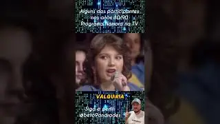 Alguns dos participantes nos anos 80/90 Programa Namoro na TV #nostalgia@#relembre #anos89e90