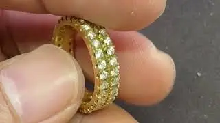 ผลงานสั่งทำของทางร้าน ( Make to Order )  Diamond Two Rows Ring by ร้าน @Simple Jewelry