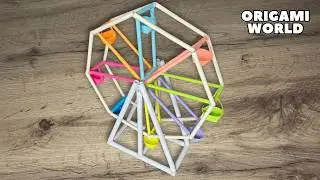 How to Make a Rotating Ferris Wheel from Paper | DIY Spinning Paper Craft From Easy Origami World