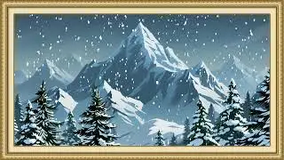 Frame ART TV 4k | Serene Winter Mountains Art | Snowy Landscape for Relaxation | TV screensaver