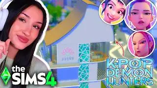 строительство башни ХАНТРИКС из KPop Demon Hunters в The Sims 4