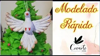 Paloma de la paz Tortola Modelado r&aacute;pido Porcelana fr&iacute;a Navidad Christmas Natal Idea para navidad