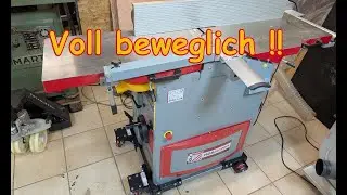 Abricht Dicktenhobel Holzmann HOB 305 PRO auf Universalfahrwerk von HBM