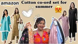 Amazon Summer cotton /party co-ord set Haul 💕|| Affordable Co-ord set under Budget || #amazon