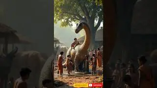 Dinosaurs in Indian Villages? 🦖🐾🛍️ Jurassic India 🦕💥 #dinosaur #india #jurassicworld #shorts #short