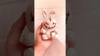 Creepy Cute Crochet Voodoo Bunny 👹| Halloween Amigurumi | Crochet Pattern #amigurumi #voodoodoll