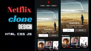 Designing a Netflix Clone: HTML, CSS, JavaScript Tutorial by @indiamoon