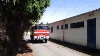 Einsatzfahrt, Alarmfahrt Magirus Deutz TLF 16, 256D12 mit FIAMM Horn