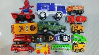 Hunting Mobil mobilan Mainan Tayo, Police Car Toys, Pemadam, McQueen, School Bus, Spiderman
