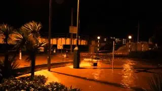 Dawlish Brook Floods and Stonelands bridge is damaged,November 2012.