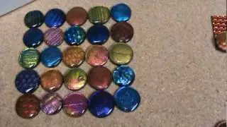 Dichroic Fused Glass dfg1a Cabochons