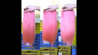 KBL(Kabeilu)Hair Factory bundles color bleach testing VS other company hair, raw human hair