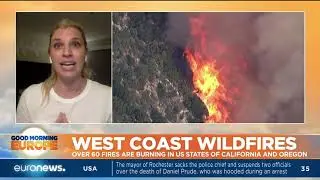 West coast wildfires: Over 60 fires are burning in US states of California and Oregon