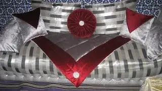 طريقة خياطة لحيفة على  شكل متلث Method of tailoring the mat in the form of a triangle