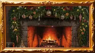 Peaceful Winter Fireplace 🎄 Cozy Holiday Art 4K