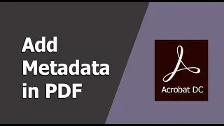 How to add Metadata into PDF Document in Adobe Acrobat Pro