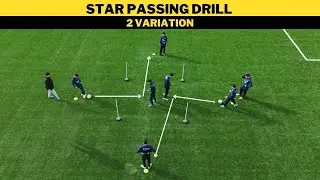 Star Passing Drill | 2 Variations | Football/Soccer Training