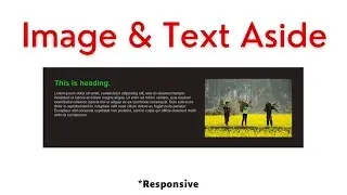 How to Align Image and Text Side by Side with HTML & CSS | frontendDUDE